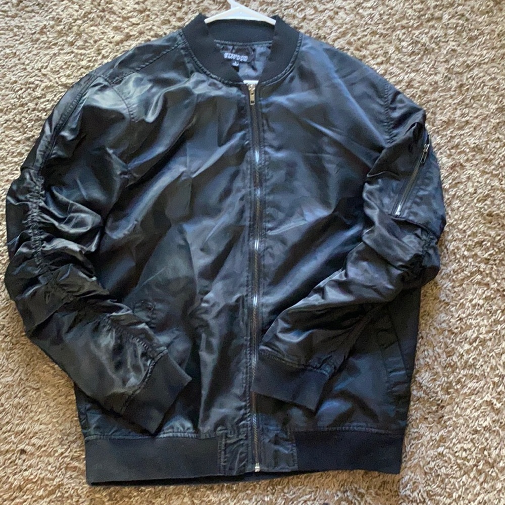 Black bomber jacket